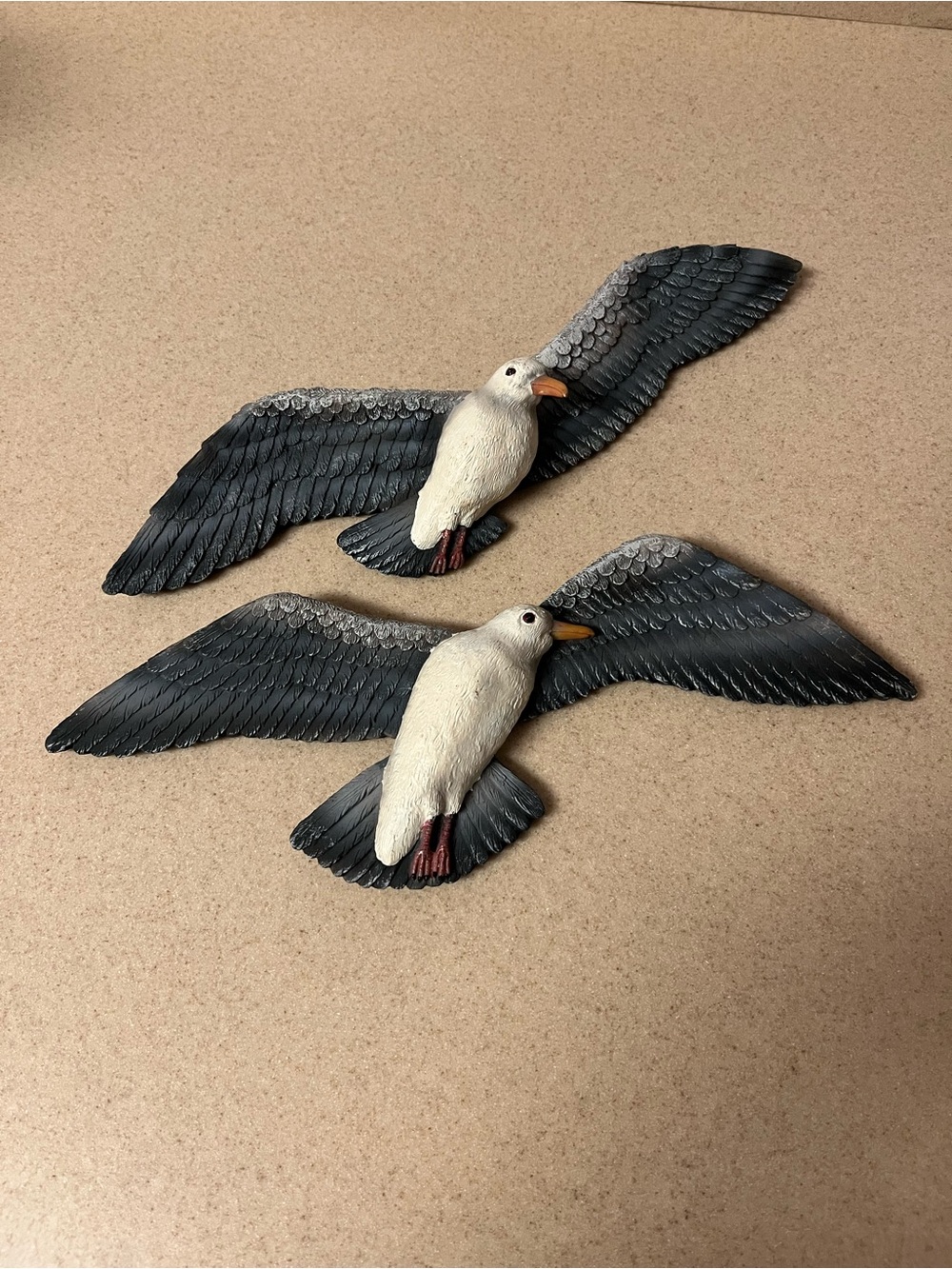 Vintage MSR Imports seagull Bird Birds wall hangings Set - Coastal Beach